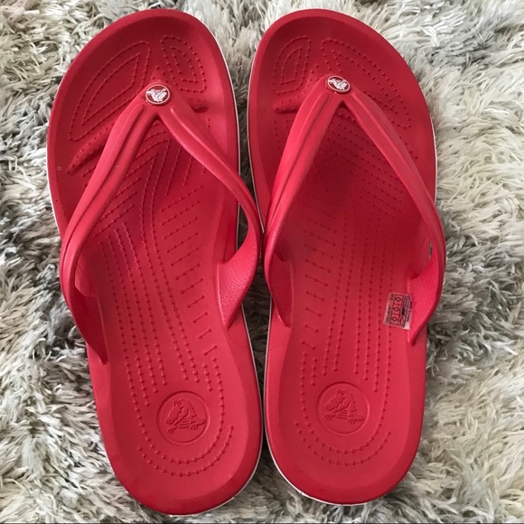 red flip flops mens